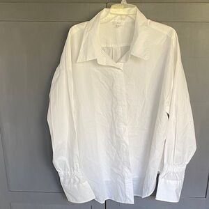 A.L.C. Crisp White Dress Shirt 12 oversized